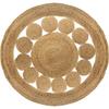 Round Openwork Jute Rug Diameter 80 Cm Atmosphera