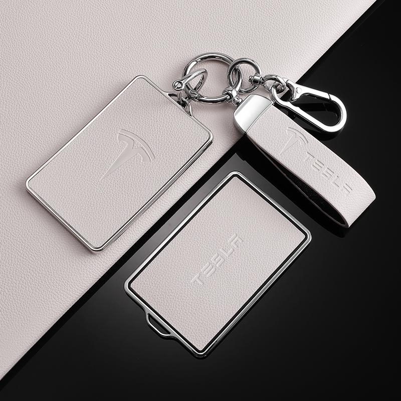 TPU Leather Car NFC Key Case Shell Cover Fob For Tesla Model 3 Model S Model X Model Y Keyless Protector Holder Auto Accessories