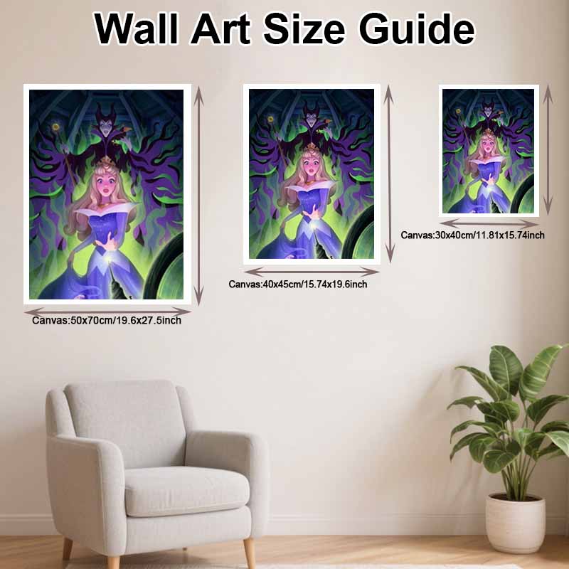 Disney 5d diamond painting full drill diy diamond embroidery decorative painting ornaments living room Aurora Maleficent 129 characters.
