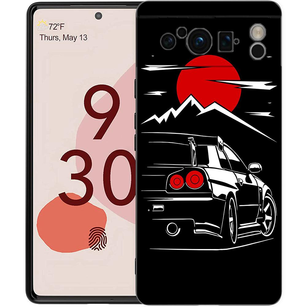 JDM Car Phone Case Cover for Google Pixel 8 7 6 7A 6A Pro 5G Shockproof Silicone Soft 8 Pro 5G Shell Capas Coque Cases Bags TPU