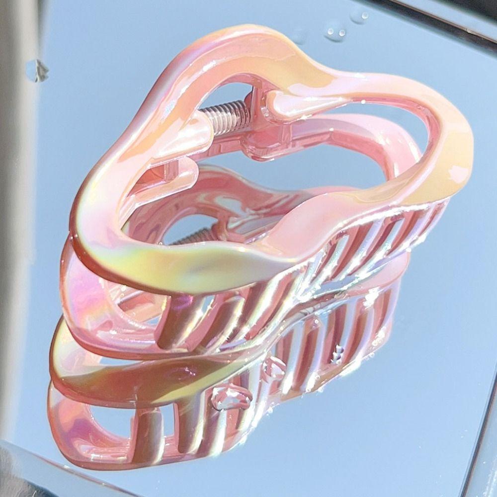 Illusory Color Cloud Shape Hair Claw Elegant Geometry Shark Clip Retro Gradient Hair Claw Girls