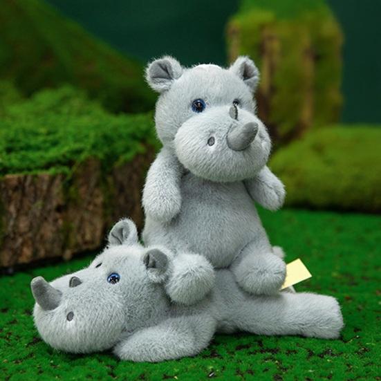 Plush Pendant Wrist Guard Rhino Design Soft Velvet Ergonomic Wrist Support Fluffy Typing Pad Bag Charm