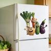 Мультяшные кухонные наклейки на стену с едой, DIY овощи, фрукты, цитаты, наклейки на стену, отклеивающиеся и приклеивающиеся, наклейки на дверь холодильника для столовой