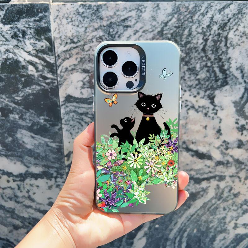 Клод Моне Забавная Кошка Искусство Чехол для Телефона Для iPhone 14 15 Pro Max Plus 11 12 13 Pro Max 13 Mini Чехол Ударопрочный Матовый Лазерный Coque
