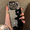 Cute Cartoon Black Cat Case For Samsung Galaxy S24 S23 S22 S21 Ultra Plus S20 FE A14 A34 A13 A23 A33 A54 A53 A52 A15 Soft Cover