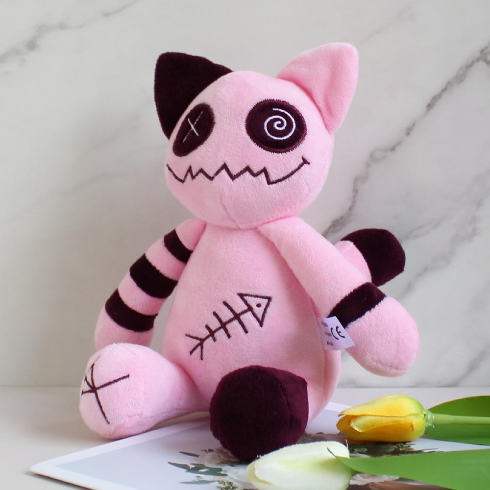 Плюшевая игрушка Кот-Зомби Плюшевое животное Плюшевая игрушка Розовый Кавайный Кот Кукла Мультяшная Периферийная игрушка Подушка Домашний декор Подарок Стильный внешний вид Практичное ежедневное использование