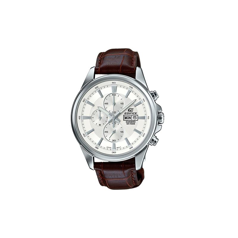 Casio EDIFICE вертикальный трехглазый зеркало из искусственного сапфира водонепроницаемый бизнес кварцевый механизм кожаный ремешок японский и корейский EFB-509L-7AVUPR