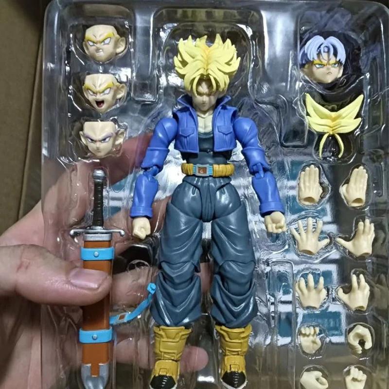 SHF Dragon Ball Z Фигурка Супер Сайян Транкс Фигурка на шарнирах ПВХ Коллекция Аниме Будущий Мальчик Транксу Фигурки Модель Игрушки