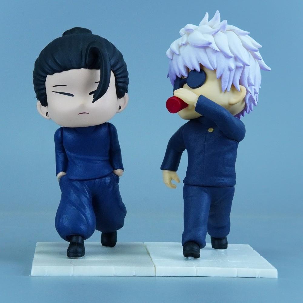 Чиби Годжо Сатору и Гэто Сугуру ПВХ Фигурка действия из Jujutsu Kaisen - 11 см Коллекционная