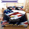 3pcs Flag America Design Cover Set - HD Printed Bedding with 1 Cover and 2 Pillowcases - Perfect for Home and Dorm Decor