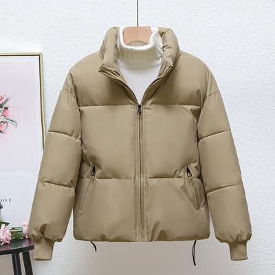 Зимняя теплая пуховая хлопковая куртка для женщин, короткая, в корейском стиле, свободная, со стойкой воротником, куртка-пуховик для женщин