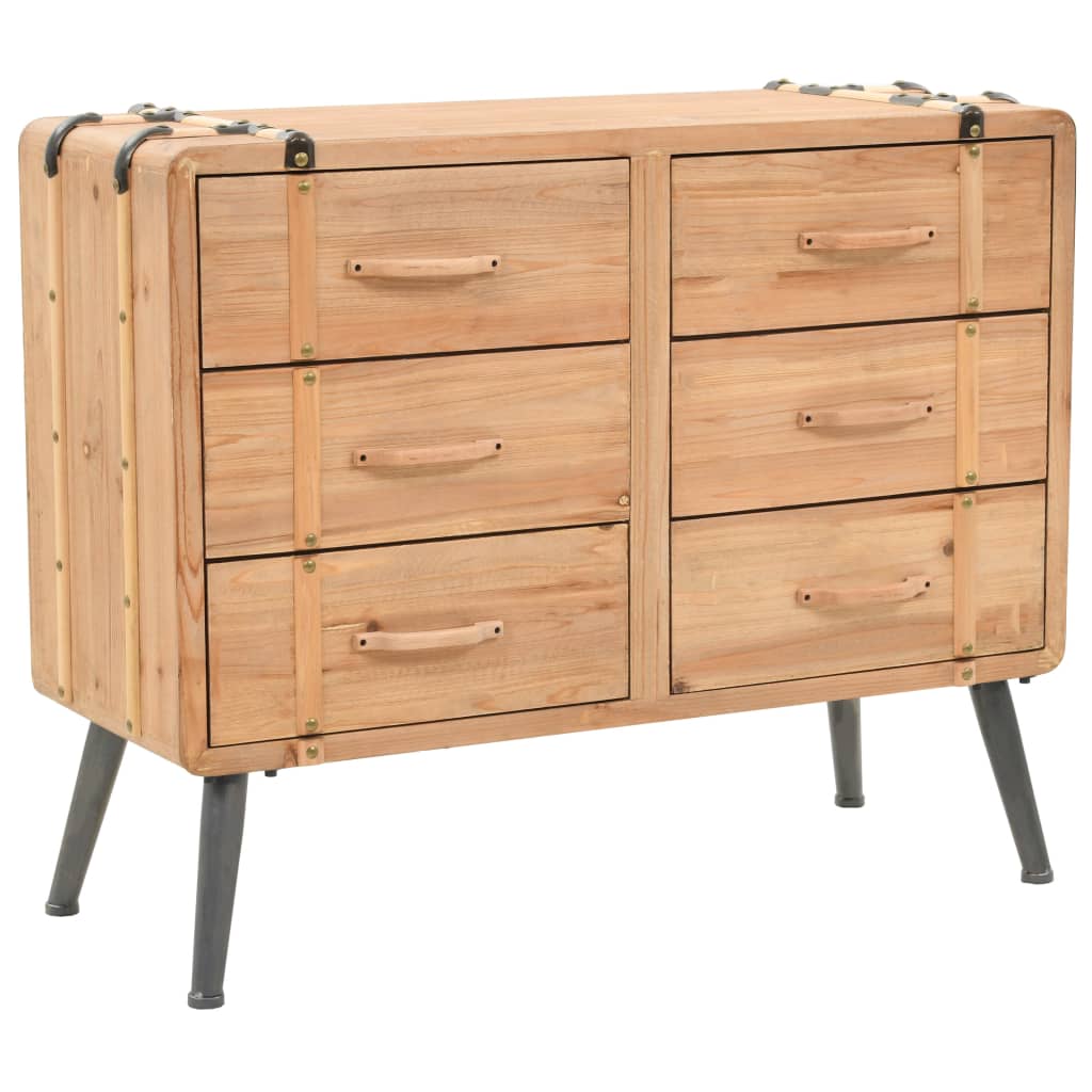 Solid Wood Drawer Chest Pine 91 x 35 x 73 cm