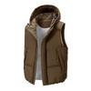 Hooded Down Cotton Vest Men's Autumn and Winter Thickened Thermal Vest Casual Simple Vest Couple Top Tide