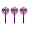 TRiNiDAD CONDOR AXE Rose of the Heart Дротики для дартса, Стандартный размер Medium, Прозрачный фиолетовый, Модель: Модель игрока Нацуми Ивата