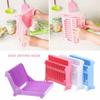 Foldable Design Dish Drying Rack Plastic Material Kitchen Drainer Plate Organizer  Plate Storage