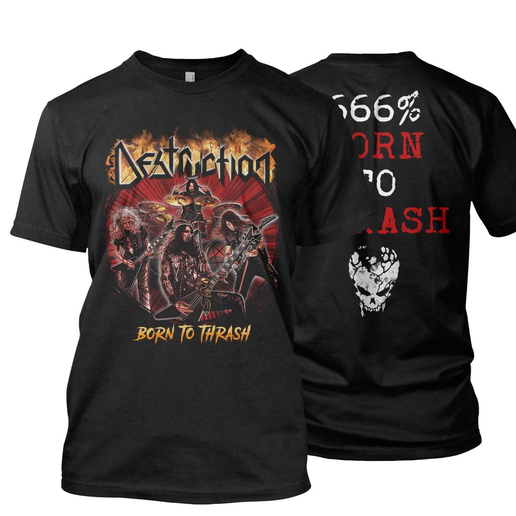 Футболка с принтом группы Destruction Mad Butcher Хлопок Графическая футболка Унисекс Женская Летняя Уличная одежда Топ