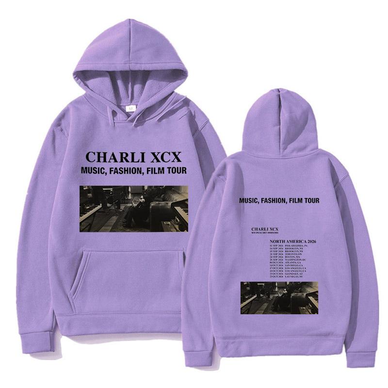 Charli XCX Музыка Мода Фильм Тур Худи Харадзюку Графическая Одежда Мода Уличная Мода Толстовки Унисекс С Длинным Рукавом Пуловер