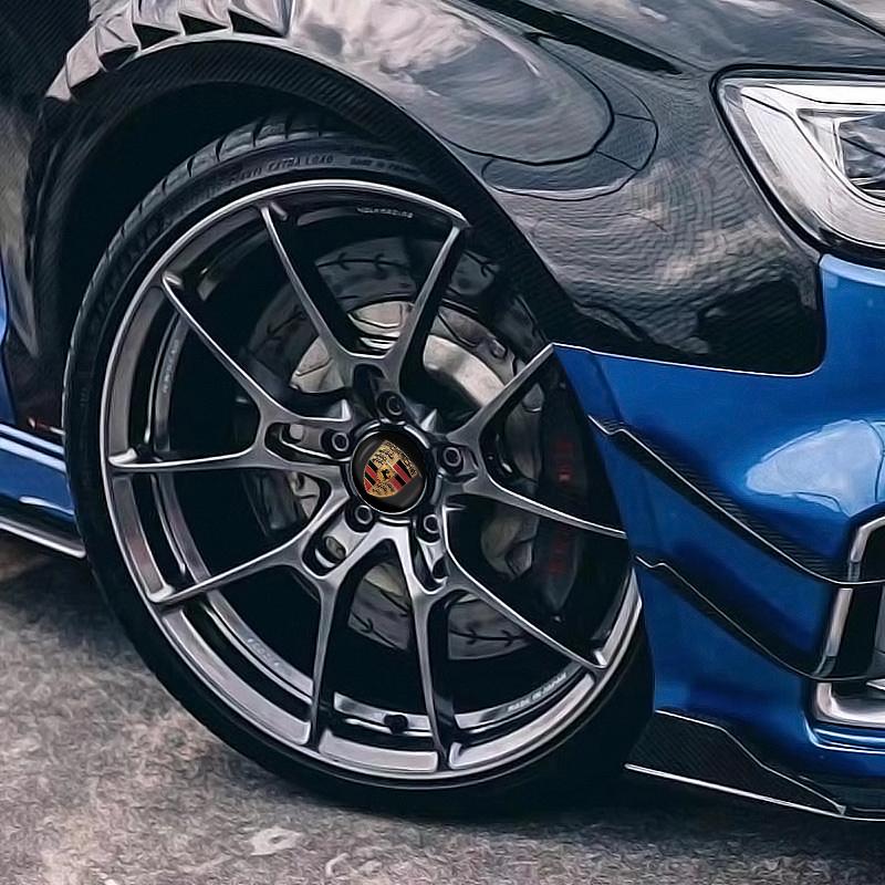 4Pcs 56mm Car Wheel Center Hub Caps Sticker Accessory For Porsche Boxster Cayenne Panamera Macan Cayman 911 918 996 917 991