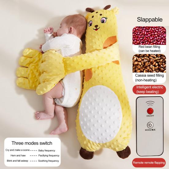 Baby Patter Pillow with Remote Control And Heating Function Goose Shape Baby Sleep Aid Soothe Emotions Anxiety Arm-Wrapped Support Soothing Sleep Toys