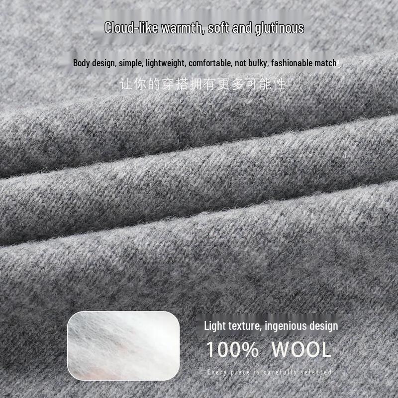 SNOWFLYING Женский базовый трикотажный свитер с V-образным вырезом из 100% мериносовой шерсти