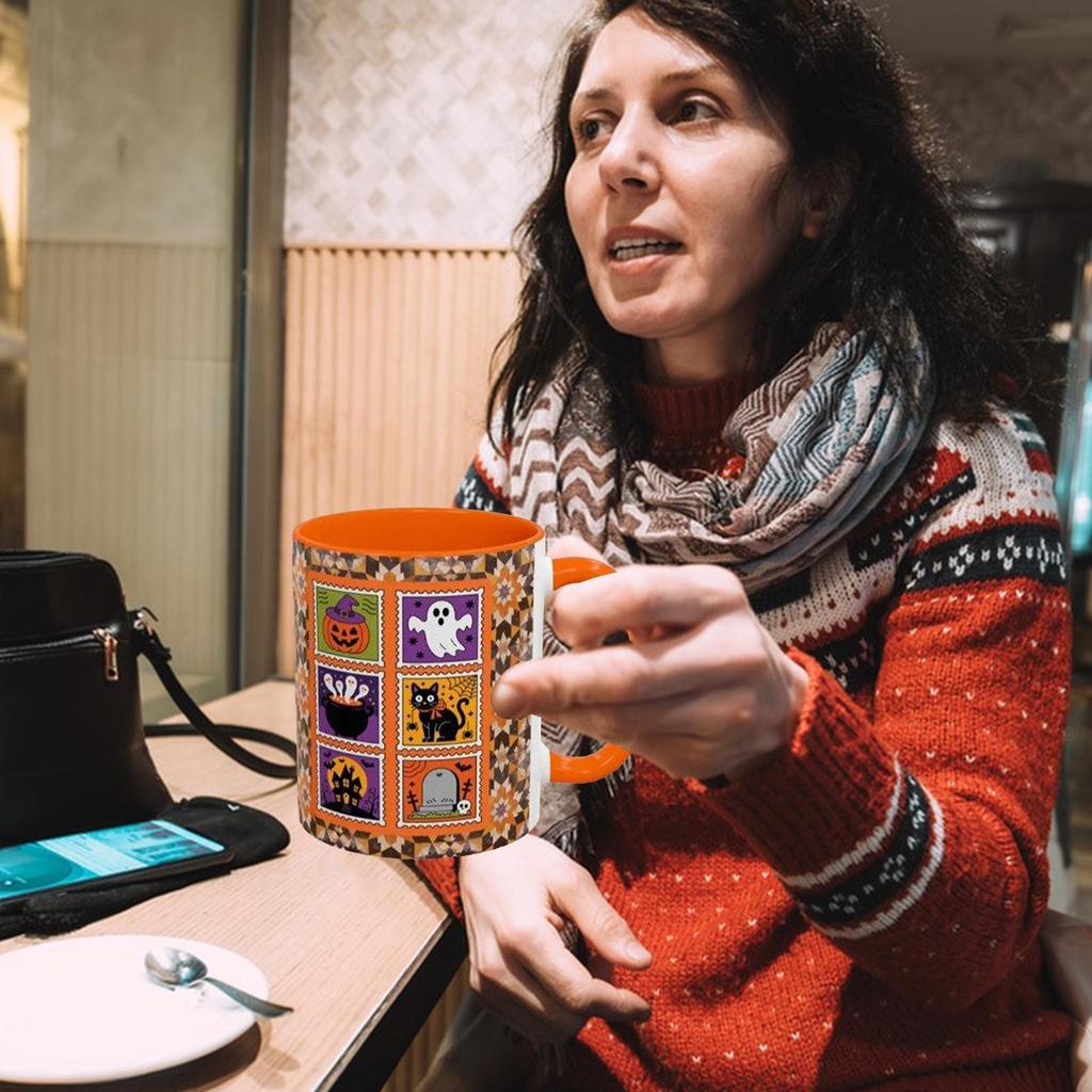 Хэллоуин Кружки для кофе Хэллоуин Чашка Готическая керамическая кружка 380 мл Теплоизоляция для кофе чая напитков вечеринки кухня взрослые дети