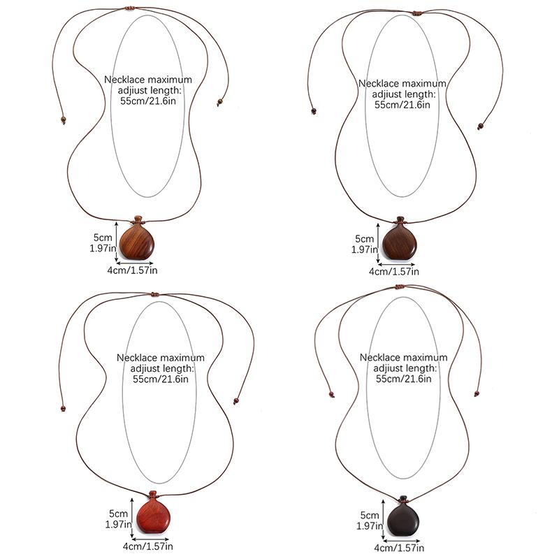 1 шт. Кулон-фляга для вечеринок Деревянное Модное Длинное Ожерелье Повседневные Украшения для Женщин Элегантное Регулируемое Винтажное Этническое