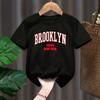 Бруклин 1898 Нью-Йорк Забавная футболка с принтом Летняя модная с узором С коротким рукавом Детская Повседневная С круглым вырезом С коротким рукавом Топ