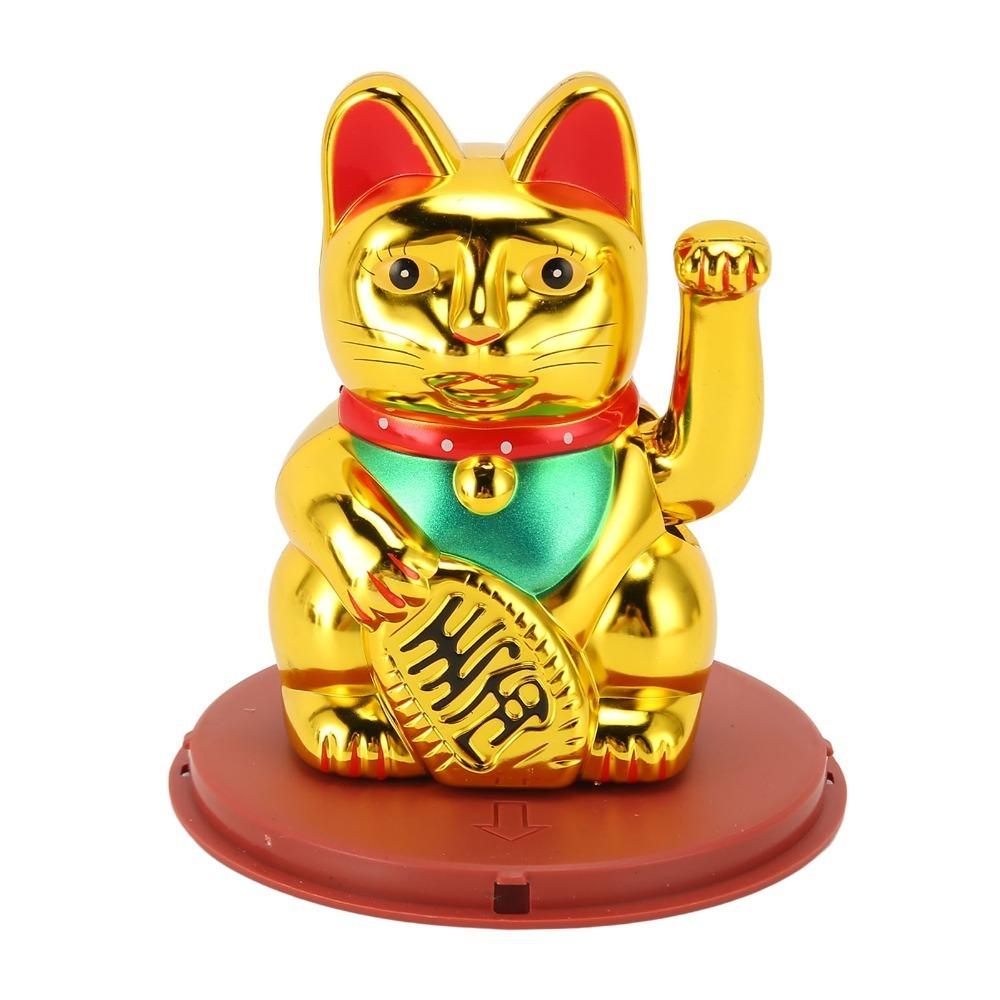 Plastic Feng Shui Fortune Cat golden Home Auspicious Decor Restaurant & Hotel Decor