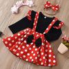 Formemory Mouse Costume for Kids, 4-Piece Set (T-Shirt, Skirt, Hair Accessory, and Bag). Perfect for Halloween, Christmas, or as a Princess, this