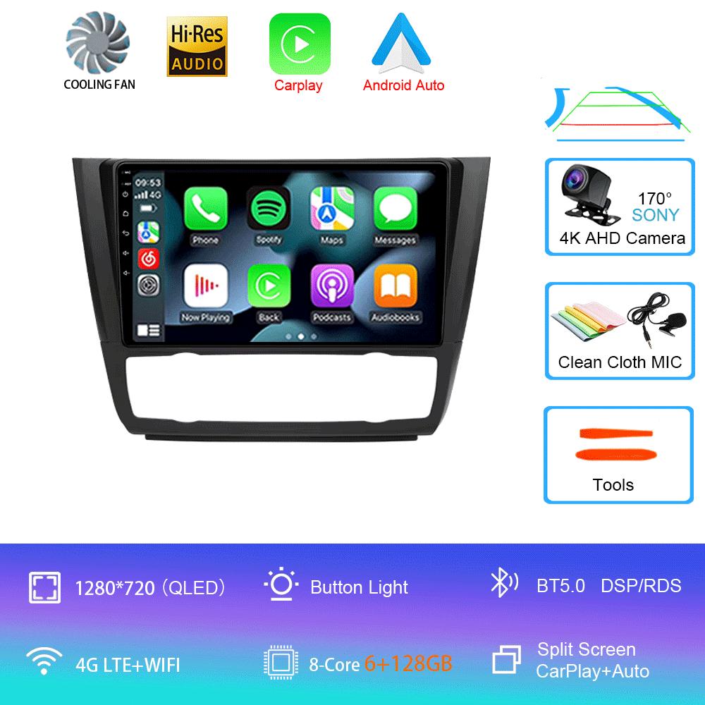 Car Radio Android 14 For BMW 1 Series E81 E82 E87 E88 2004 - 2012 Carplay Multimedia Video Player Serero Auto No 2Din DVD