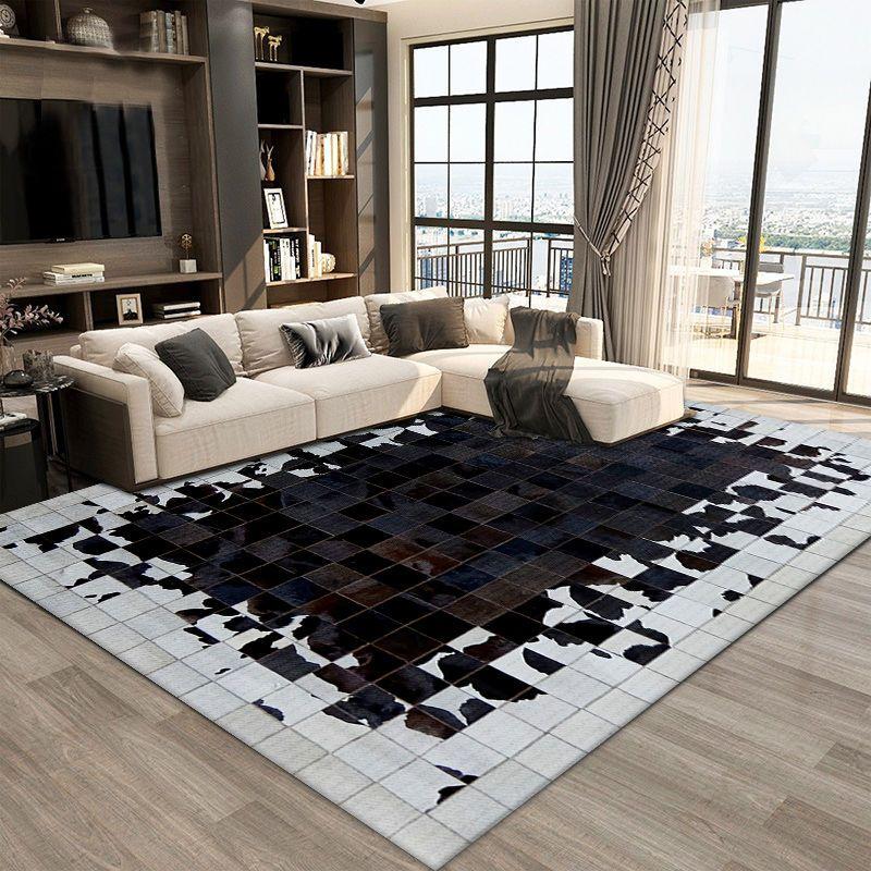 Imitation Animal Cowhide Washable Carpet Home Decoration Zebra Pattern Living Room Carpets Bedroom Bedside Sofa Rug Porch Mat