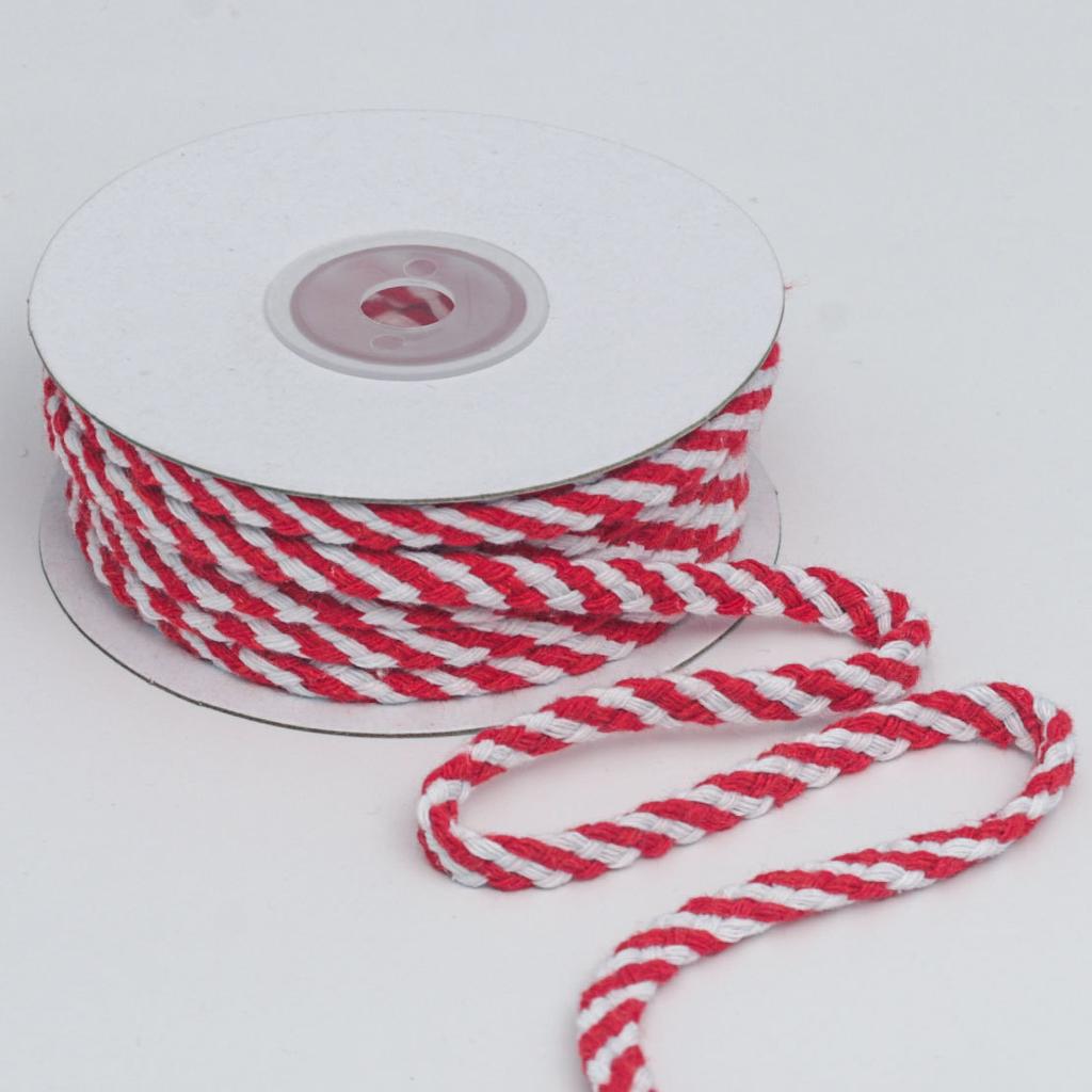 0.8cm Two-color Cotton Rope Christmas Day Decoration Diy Handmade Braided Rope Binding Dumplings Line Colorful Package Dumpling Rope Home Decoration