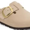 Сабо Birkenstock Boston Big Buckle Нубук Обычный EU40 Сандалии, Кожа, Ширина, Бежевый, Унисекс, 1028003, Песочный замок, (26,0 см)