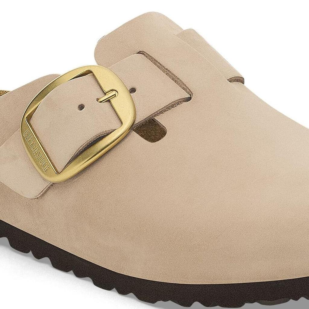 Сабо Birkenstock Boston Big Buckle Нубук Обычный EU40 Сандалии, Кожа, Ширина, Бежевый, Унисекс, 1028003, Песочный замок, (26,0 см)