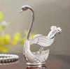 Роскошный набор десертных ложек и вилок из нержавеющей стали Swan Holder – столовые приборы в европейском стиле для фруктов, торта и чая