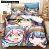 Новый 3D Принт Аниме Yuru Camp Постельное Белье Пододеяльники Наволочки 2/3 Предмета Одеяло Постельные Комплекты Постельные Принадлежности Кровать Дом Текстиль