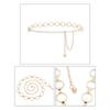 Gold Round Metal Chain Belt For Women Elegant High Waist Female Long Belts Dress Jeans Decorative Chain Straps Waistband