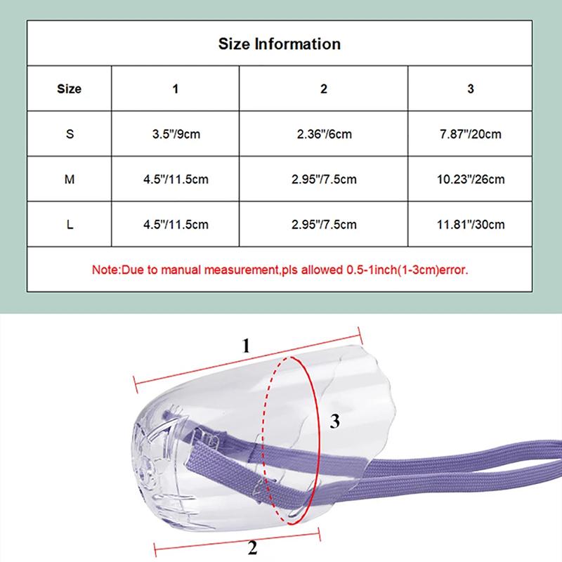 Прозрачный дышащий намордник анти-укус для домашних животных