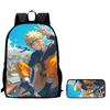 Набор из 2 шт. Рюкзак NARUTO для детей с пеналом Легкий прочный школьный рюкзак для мальчиков и девочек 5-10 лет Школьные принадлежности