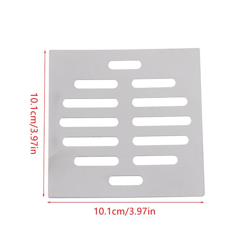 Нержавеющая сталь Слив для пола Сетчатая крышка Квадратное сливное отверстие Уловитель волос для душа Фильтр Пробка Кухонная ванная комната Металлические детали