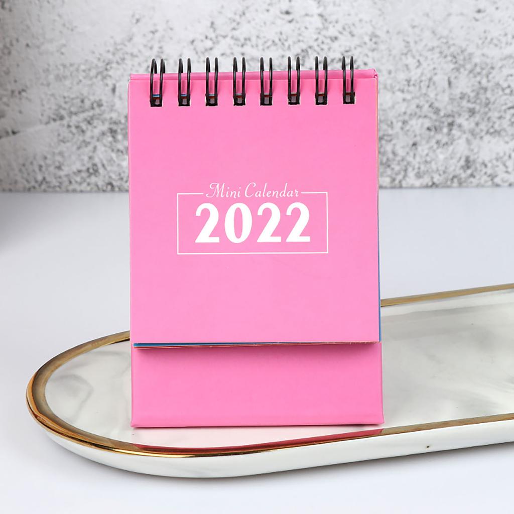 Маленький настольный календарь на 2022 год, однотонный план-книга, мини-календарь, украшение