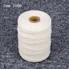 1-3mm Natural Craft Macramé Cotton String Artisan Thread Twisted Cord Beige