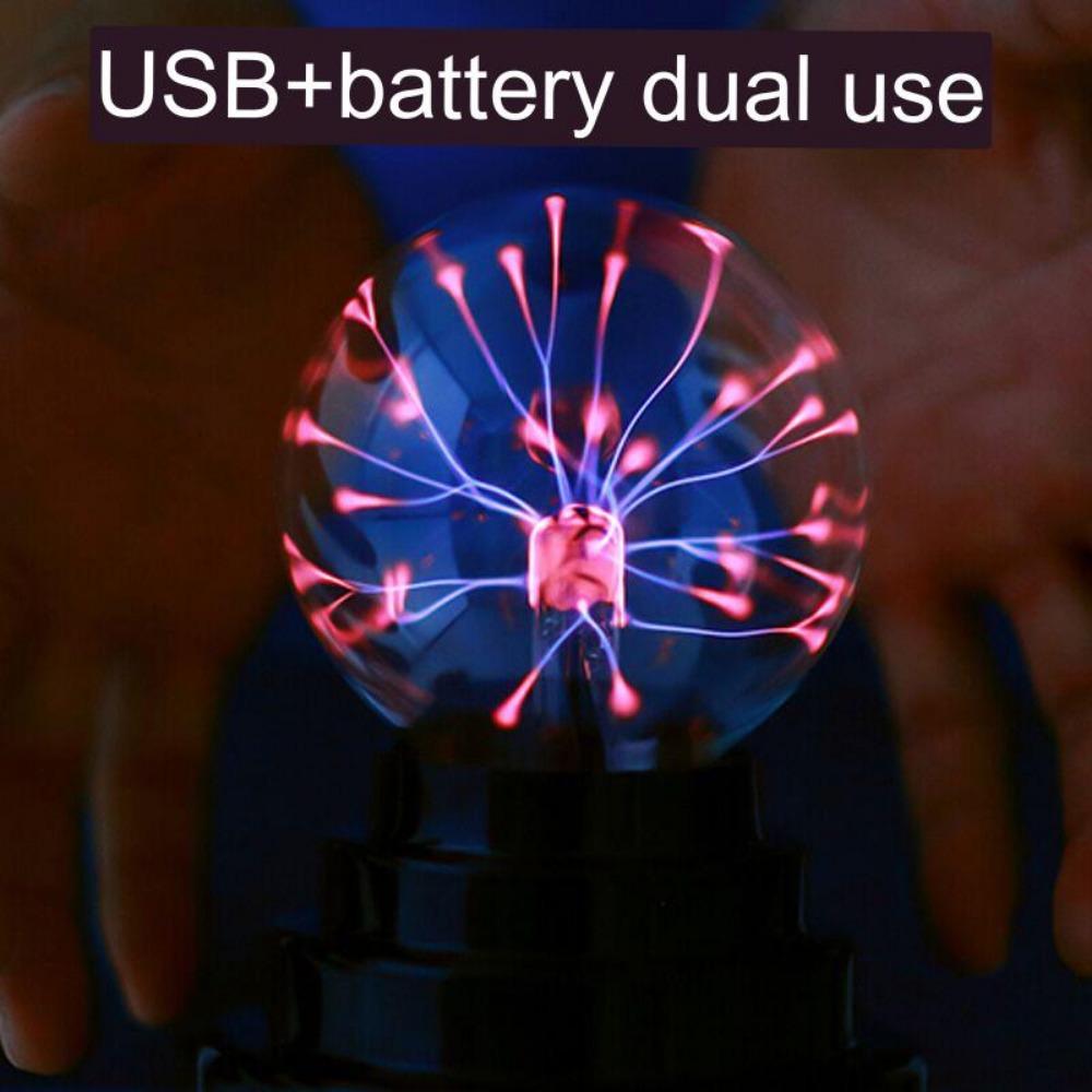 3-дюймовый USB-волшебный электростатический ионный шаровой светильник, шаровая молния, ночной свет, атмосферный свет