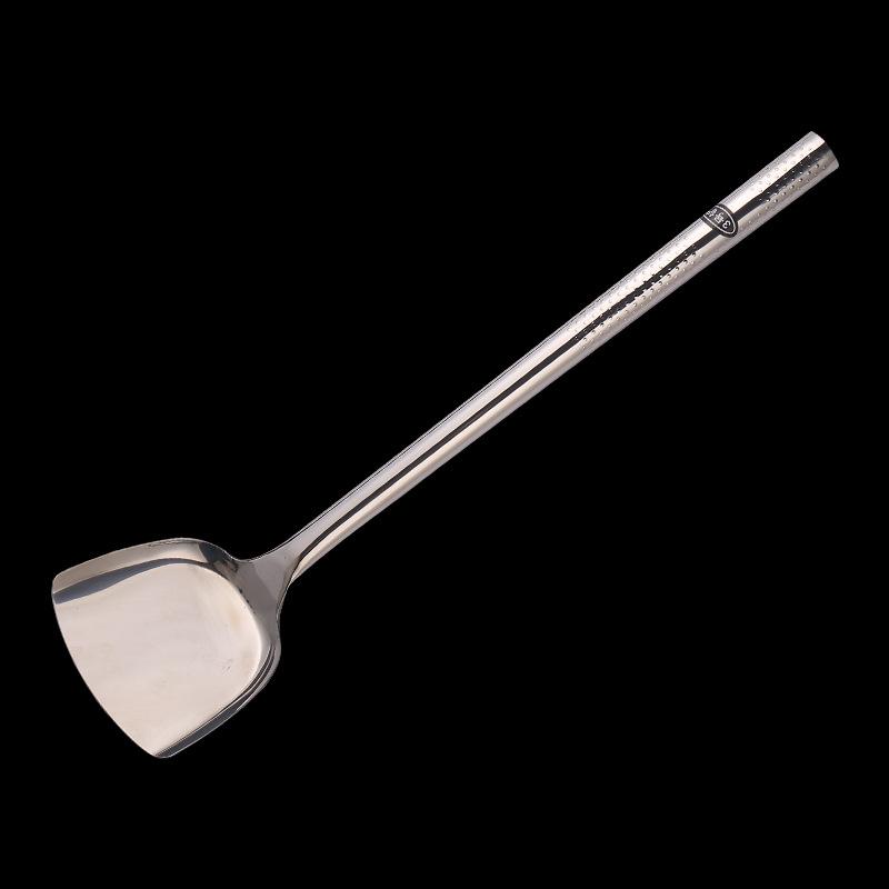 Большой вок шеф-повара из нержавеющей стали с длинной ручкой, утолщенный дуршлаг, лопатка, ложка для риса, специальная сервировочная ложка для столовых