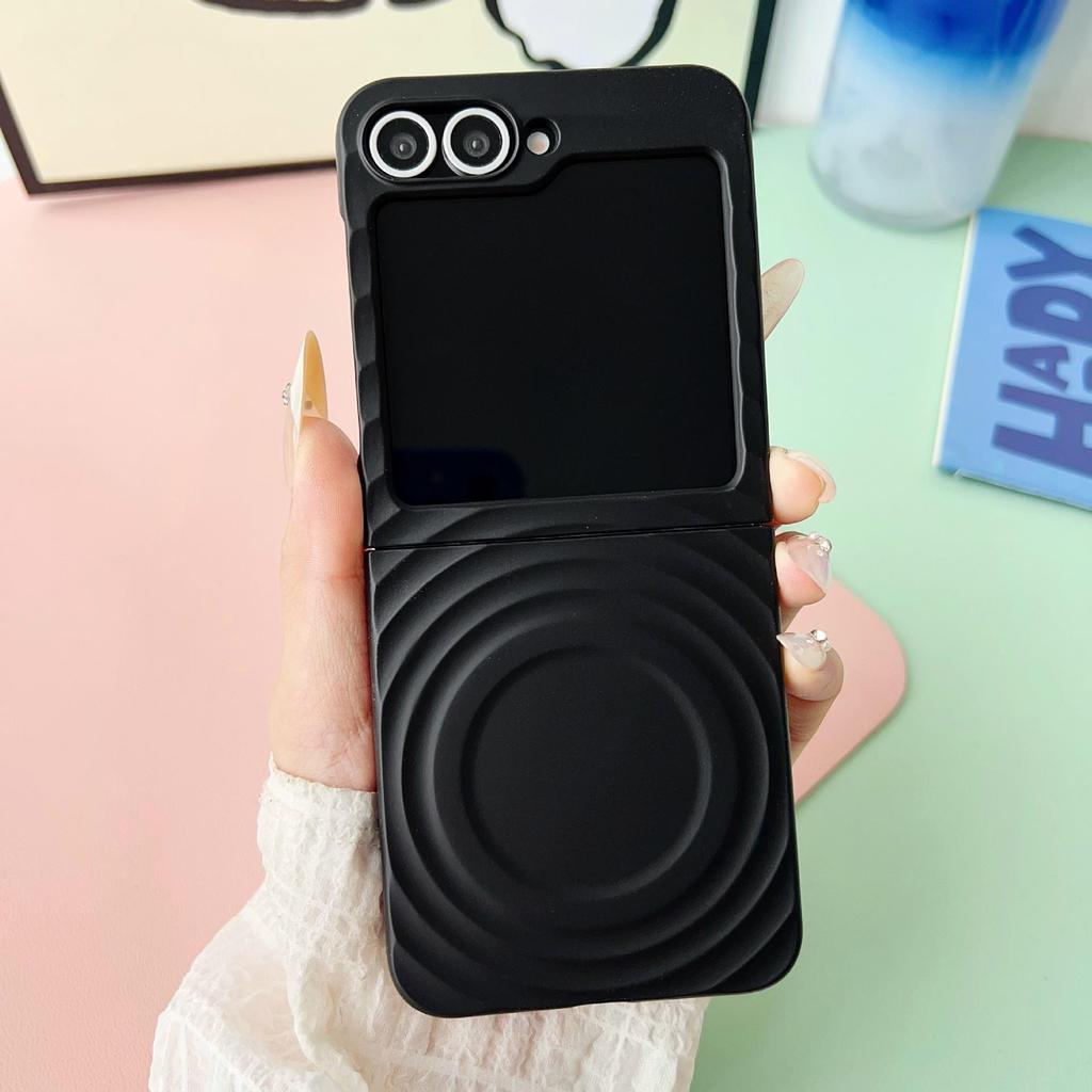 Чехол-подставка с магнитом Samsung ZFlip7 Ripple Skin для ZFlip6/5 - Модная защита для мужчин и женщин