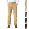 Mens Corduroy Suit Pants Pleated Casual Straight Leg Fall Winter Dress Pant Trouser