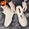 Мужские зимние ботинки Slip-On, теплые, устойчивые к холоду, для походов на открытом воздухе, мужские зимние ботинки, толстые, плюшевые, роскошные, модные, повседневные, флисовые, удобные