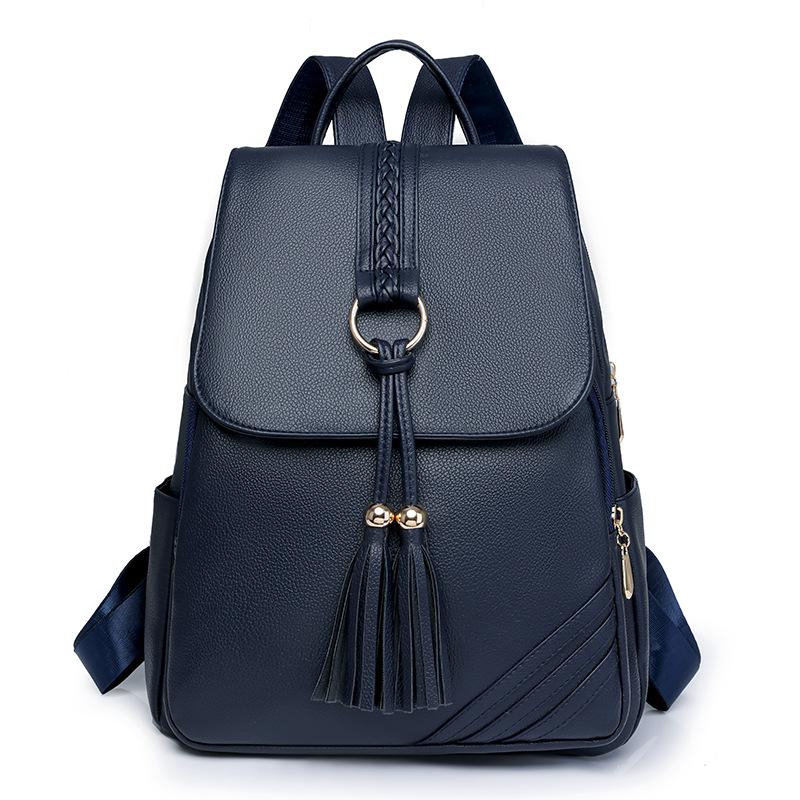 Женский рюкзак с кисточками, большой емкости, рюкзак для путешествий, ПУ, сумка для мам среднего возраста, дорожная сумка