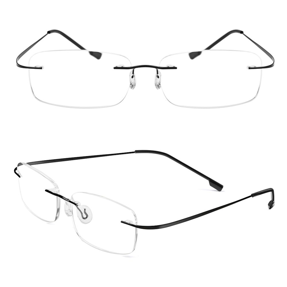 Металлическая безрамная оправа, очки для чтения с защитой от синего излучения, очки для дальнего зрения, очки для пресбиопии