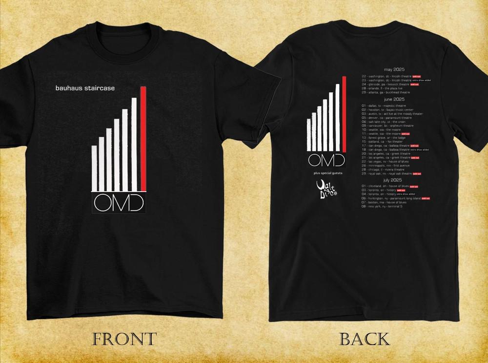 Orchestral Manoeuvres in the Dark 2025 Double Sided T Shirt Size S-5XL